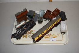 Mixed Lot: 00 guage model railway rolling stock and a locomotive