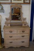 Victorian American walnut mirror back dressing chest
