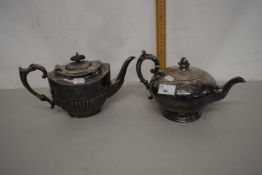 Two silver plated teapots