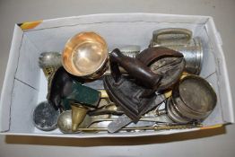 Box of various assorted cutlery, silver plated wares and other items