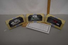 A group of three Corgi Morris Minor convertible models, boxed