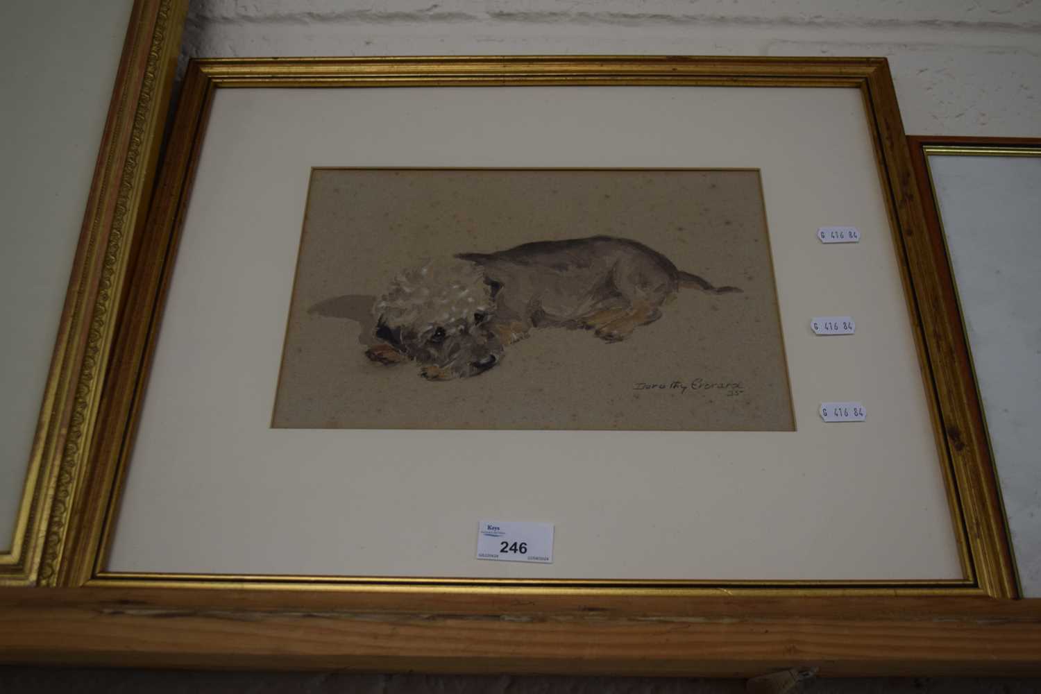 Dorothy Everard, study of a recumbent terrier