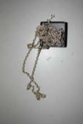 Group of various white metal chains, earrings etc