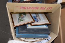 One box of various records, pictures etc