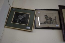Framed study of a shirehorse together with one other (2)
