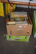 Two boxes of mixed books