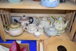 Collection of various teapots