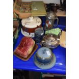 Mixed Lot: Various cheese dishes, beer stein and other items