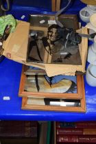 Group of four small Elvis Presley picture mirrors together with various ephemera