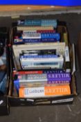 Box of various antique reference books
