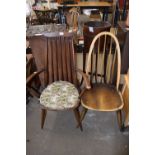 Two Ercol dining chairs