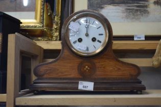 An Edwardian mahogany cased mantel clock