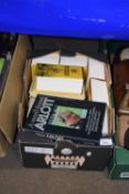 One box of Wisden and other cricket books