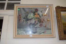A H Craddie, study of a vase of flowers, framed and glazed