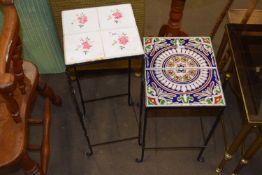 Two tile top tables