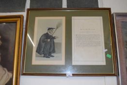 Framed spy print, The Reverend James Leigh Joynes