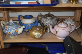 Group of various teapots