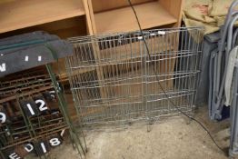 Two foldable metal crates