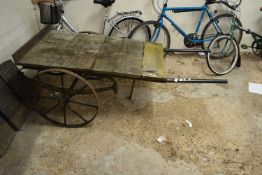 An iron framed market cart