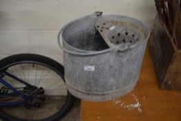 Galvanised mop bucket