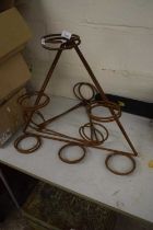 Four iron framed plant hangers