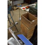 Quantity of vintage wooden toolboxes