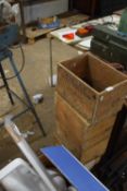 Quantity of vintage wooden toolboxes