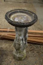 Decorative composite bird bath