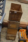 Quantity of vintage wooden boxes