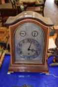 An early 20th Century bracket or mantel clock with three train movement