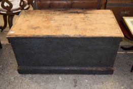 A large painted pine blanket box, 108cm wide