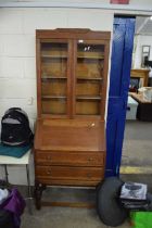 Early 20th Century oak bureau bookcase