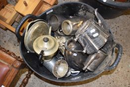 A large mixed lot of various silver plated wares