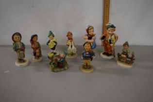 Group of various Hummel and Hummel style figures of children
