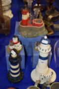 A collection of model lighthouses
