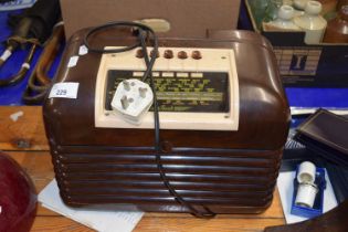 A Bush bakelite cased radio