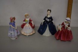 A group of four small Royal Doulton figurines, Debbie, Lorraine, Ivy and Valerie