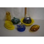 A group of various Art Glass bowls, vases etc