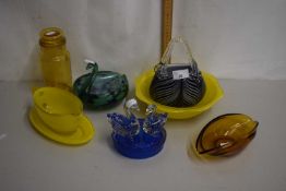 A group of various Art Glass bowls, vases etc