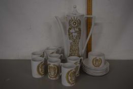 A Portmeirion Queen of Carthage coffee set