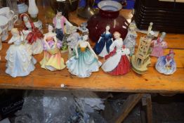A group of Doulton and other figurines