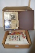 Stanley Gibbons junior stamp album, various sheets of world stamps and assorted loose