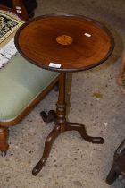 A Georgian style mahogany wine table with tripod base