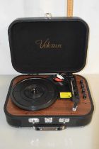 A Voksun portable record player