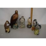 Six Royal Doulton Whyte & Mackay whisky decanters formed as birds of prey