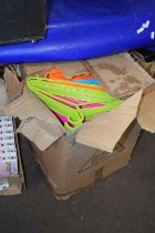 Large box of plastic coat hangers