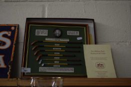 William Parke Senior of Musselburgh replica montage of miniature golf clubs
