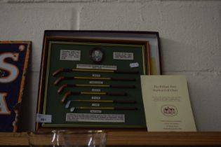 William Parke Senior of Musselburgh replica montage of miniature golf clubs