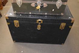 A large steamer trunk