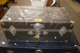 Small vintage trunk with interior tray